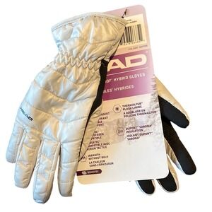 HEAD Womens Waterproof Hybrid Gloves White SENSATEC Touchscreen Medium 1601705